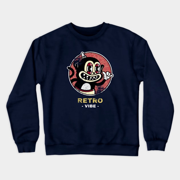 Retro vibe monkey Crewneck Sweatshirt by Sloop